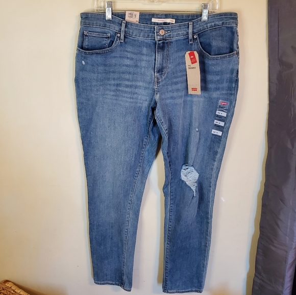 Levi's Denim - Levi's Trendy Plus Size 711 Ripped Skinny Jeans